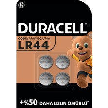 DURACELL LR44 (4’li Paket) özel alkalin pil 1,5V (A76)