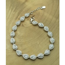 Canka Su Damlası Modeli Gümüş Bileklik