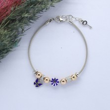 Kelebek - (Butterfly) Figürlü 925 Ayar Gümüş Charm Bileklik