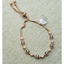 Canka Asansörlü Elmas Montur Papatya Gümüş Bileklik