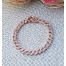 Rose Kaplama Uzay Yolu Gümüş Bileklik