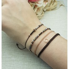 Canka 4lü Gümüş Doğaltaş Bileklik