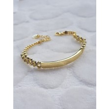 Dorika Örgü Altın Kaplama Gümüş Bileklik