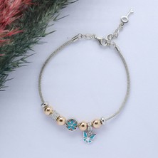Kelebek - (Butterfly) Figürlü 925 Ayar Gümüş Charm Bileklik