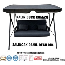 Nelson Lüks Duck Vip Salıncak Minder Seti 10 cm Süngerli Tenteli Salıncak Minder Seti-Siyah