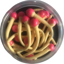 Renat Trout Yüzen Peynir Aromalı Kuyruklu Çift Renkli Silikon Alabalık Yemi Pembe Somon