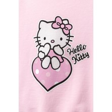 Minipodyum Hello Kitty Uzun Kollu  Pamuk Alt Üst Kız Çocuk Ikili Taytlı Takım 2-5 Yaş