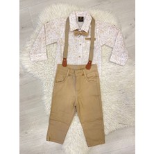 Linoş Kids Rkek Çocuk Takım Salopet Gömlekli Papyonlu Düğün Özel Gün