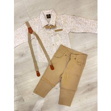 Linoş Kids Rkek Çocuk Takım Salopet Gömlekli Papyonlu Düğün Özel Gün