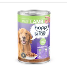 Happy Time Yetişkin Köpekler Için Kuzu Parça Etli Konserve 6X400 gr