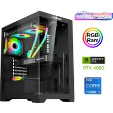 Xaser XSR840 I5 12400F 16GB Ram 512GB M.2 Nvme SSD 8gb RTX4060 27"curved 180Hz Sıvı Soğutma Oyun Bilgisayarı