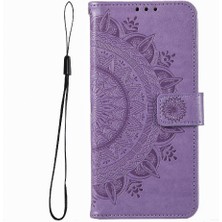 Manyi Mall IPhone 14 Için Flip Case Pro Max Pu Deri Cüzdan Kılıf Totem Kabartma (Yurt Dışından)