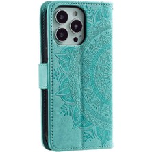 Manyi Mall IPhone 16 Için Flip Case Pro Max Totem Kabartma Pu Deri Kickstand (Yurt Dışından)