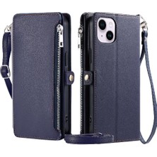 Manyi Mall IPhone 14 Için Crossbody Durumda Rfıd Engelleme Uzun Kordon Fermuar Faturaları Yuvası (Yurt Dışından)