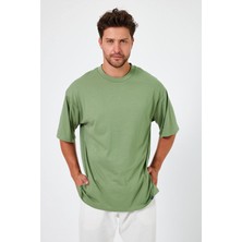 Alexander Gardi Alexandergardı Yırtmaçlı Basic Oversize T-Shirt (UN-70418)