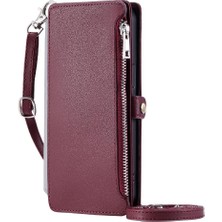 Mays Home1 IPhone 12/12 Pro Için Crossbody Durumda Cüzdan Rfıd Engelleme Fermuar 9 (Yurt Dışından)