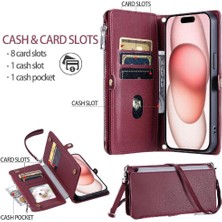 Mays Home1 IPhone 12/12 Pro Için Crossbody Durumda Cüzdan Rfıd Engelleme Fermuar 9 (Yurt Dışından)