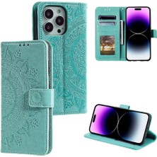 Mays Home1 IPhone 16 Için Flip Case Pro Kickstand Cüzdan Kılıf Totem Kabartma Pu (Yurt Dışından)