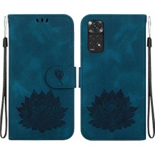 Manyi Mall Xiaomi Redmi Not 11 Için Flip Case 4g Cüzdan Kickstand Kabartma Lotus (Yurt Dışından)