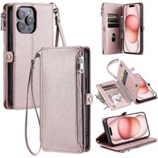 Mays Home1 Crossbody Durumda IPhone 14 Pro 9 Kart Yuvaları Fermuar Faturaları Yuvası Uzun Rfıd (Yurt Dışından)