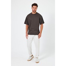 Alexander Gardi Alexandergardı Yırtmaçlı Basic Oversize T-Shirt (UN-70418)