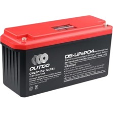 Outdo 12 Volt 150 Amper Dijital Ekranlı Akıllı Lityum Akü