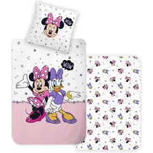 No Name Lisanslı Disney Minnie&daisy Pamuk Tek Kişilik Çift Taraflı Nevresim Seti