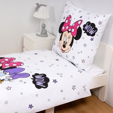 No Name Lisanslı Disney Minnie&daisy Pamuk Tek Kişilik Çift Taraflı Nevresim Seti