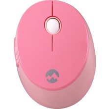 Everest ROUND KM-6282 Renkli Tuşlu Pembe Kablosuz Q Multimedia Klavye + Mouse Set