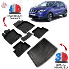 3K Store Nissan Qashqai Techna-Platin-Edition 4d Paspas ve Üst 3D Bagaj Havuzu 2014 ve Üstü