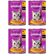 Whiskas Tavuklu Kedi Konserve 400 gr x 4 Adet