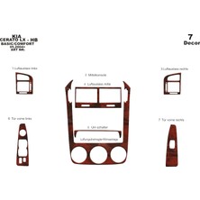 Marscockpitdesign Kia Cerato Lx Hb Konsol-Maun Kaplama 2004-2007 7 Parça