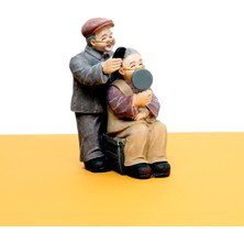 Nil Hediye Saç Tarayan Dede ve Ayna Tutan Nine Biblo