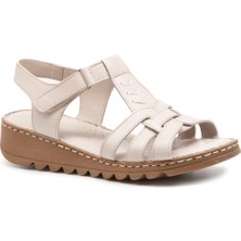 Gedikpaşalı Mrn 017 Vizon Bayan Comfort Sandalet Terlik Sandalet
