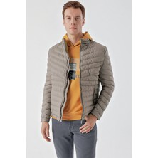 Morven  Erkek Açık Gri Su Itici Rüzgar Geçirmez Dynamic Fit Rahat Kesim Şişme Mont