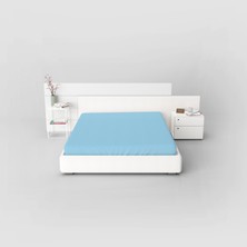 Valhalla Premium Turkuaz 120X200 Tek Kişilik Lastikli Penye Çarşaf