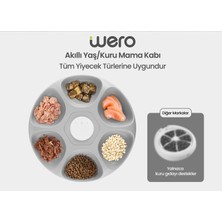 Wero Akıllı Kedi Köpek Yaş Mama Kabı , 6 Öğün Kedi Mama Dağıtıcısı, Wifi APP Kontrolü Uzaktan Besleme, Sıkışma Önleyici, Zamanlayıcı Ayarlı Otomatik Evcil Hayvan Besleyici - Beyaz