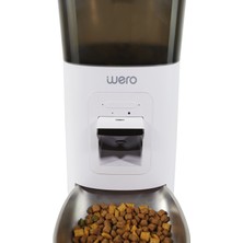 Wero 1080p Ayarlanabilir Kamera, 6 Lt, Wifi Kontrol Kedi / Köpek Besleyici, Pet Feeder, Metal Kase, Beyaz