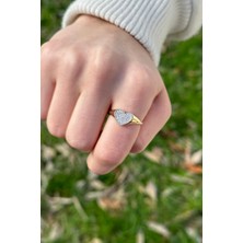 ÇGK KUYUMCULUK Taşlı Kalp Altın Yüzük CGKYZK0211