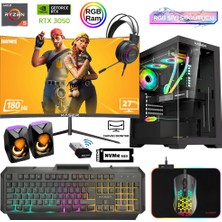 Xaser XSR846 Ryzen 5 5600 16GB Ram 512GB M.2 Nvme SSD 6gb RTX3050 27"curved 180Hz Sıvı Soğutma Oyuncu Tavsiye Sistem
