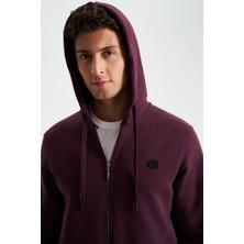 Arma Erkek Regular Fit 3 İplik Şardonlu Tam Fermuar Kapüşonlu Cepli Sweatshirt K26324649801