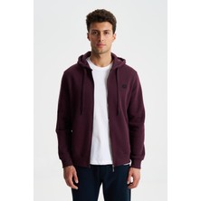 Arma Erkek Regular Fit 3 İplik Şardonlu Tam Fermuar Kapüşonlu Cepli Sweatshirt K26324649801
