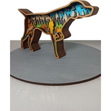 Wood-X Ahşap Mdf Çok Katmanlı Av Köpeği Dekoratif Obje