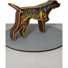 Wood-X Ahşap Mdf Çok Katmanlı Av Köpeği Dekoratif Obje