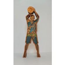 Wood-X Ahşap Mdf Çok Katmanlı Basketbolcu Dekoratif Obje