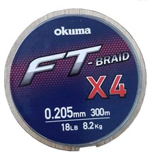Okuma Ft-*4 Braided Line 300 mt Grey Örgü Ip 0,235MM