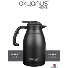 Okyanus Home 2 Litre Paslanmaz Çelik Siyah Termos