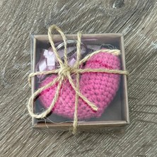 Uretti El Yapımı Amigurumi Kalp Anahtarlık 5cm - Pembe