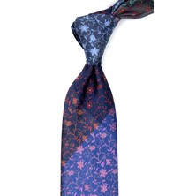 Kravatkolik Çiçek Desen Çok Renkli Patchwork Klasik Kravat KK12749