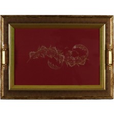 E38 El Işçiliği Tezhip Tepsi  36 x 48 cm - 5935